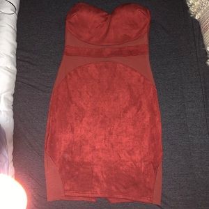 Rust mini dress